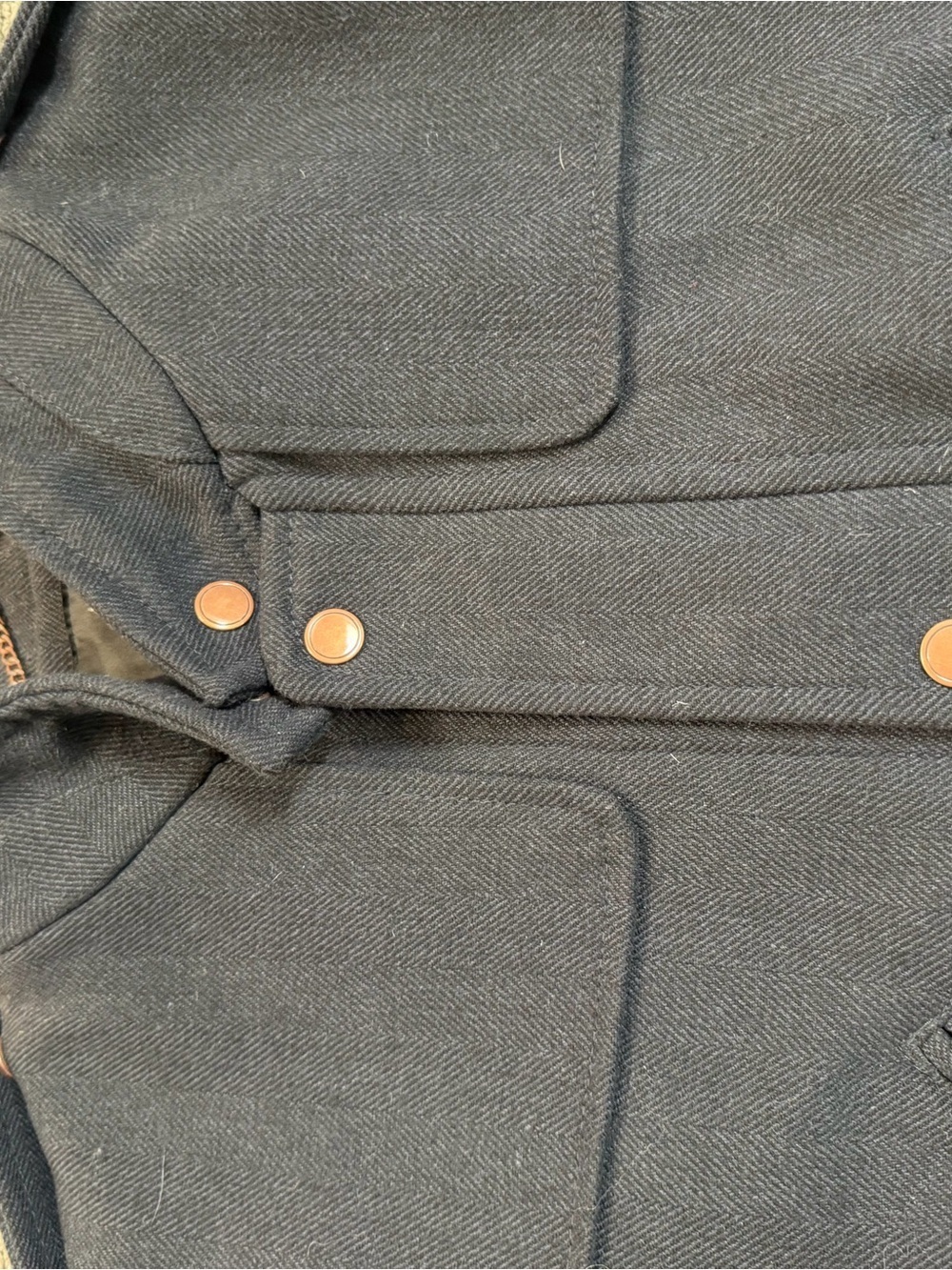 H&M Men's Military Style Black Field Jacket - Size 36R - Picture 8 of 11